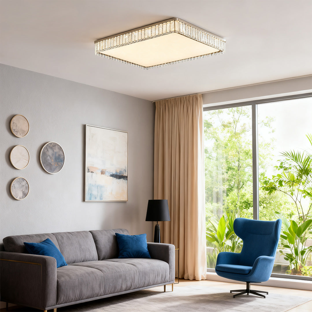WINDSOR CRYSTAL FLUSH CEILING LIGHT