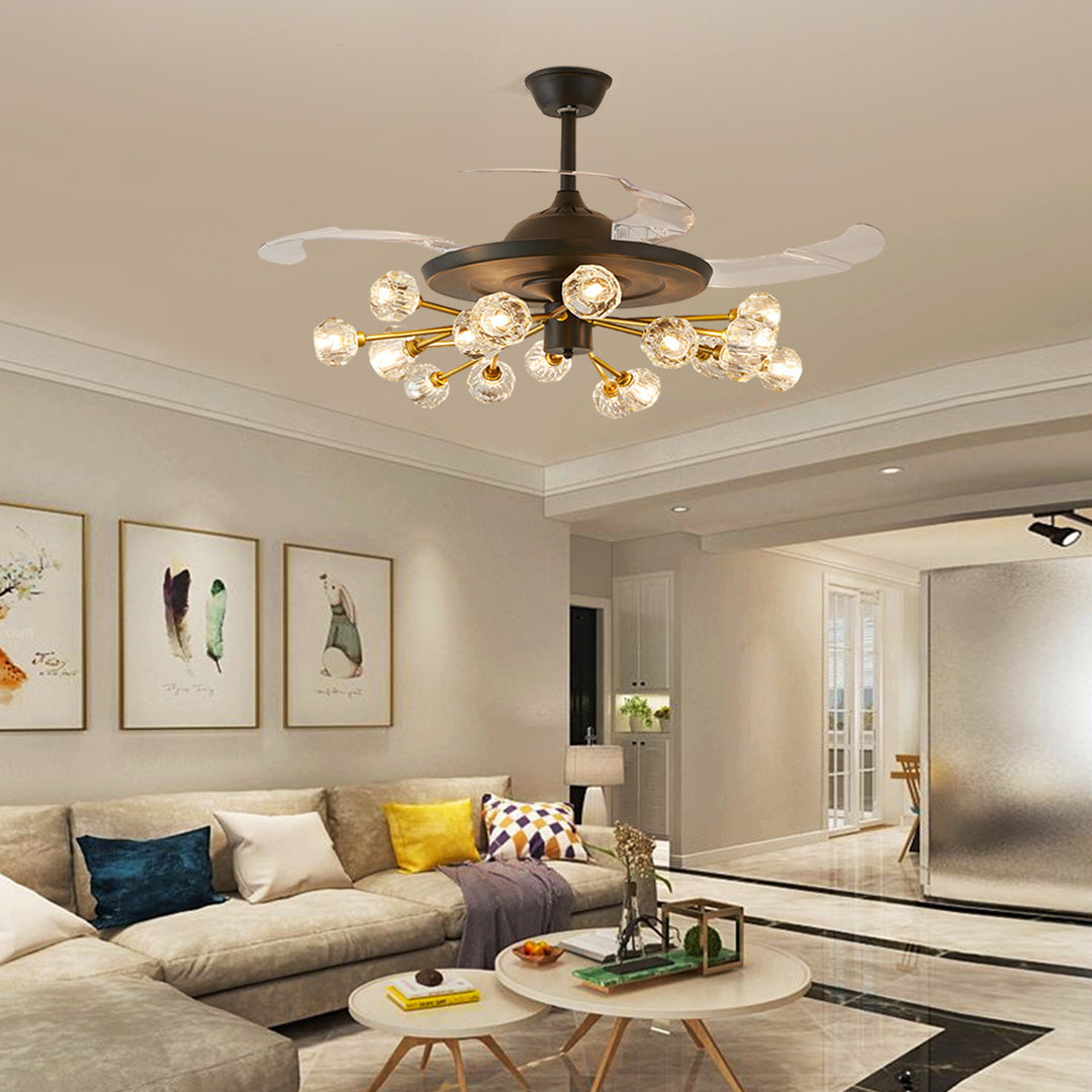 FENWICK CRYSTAL LUMINAIRE CEILING FAN