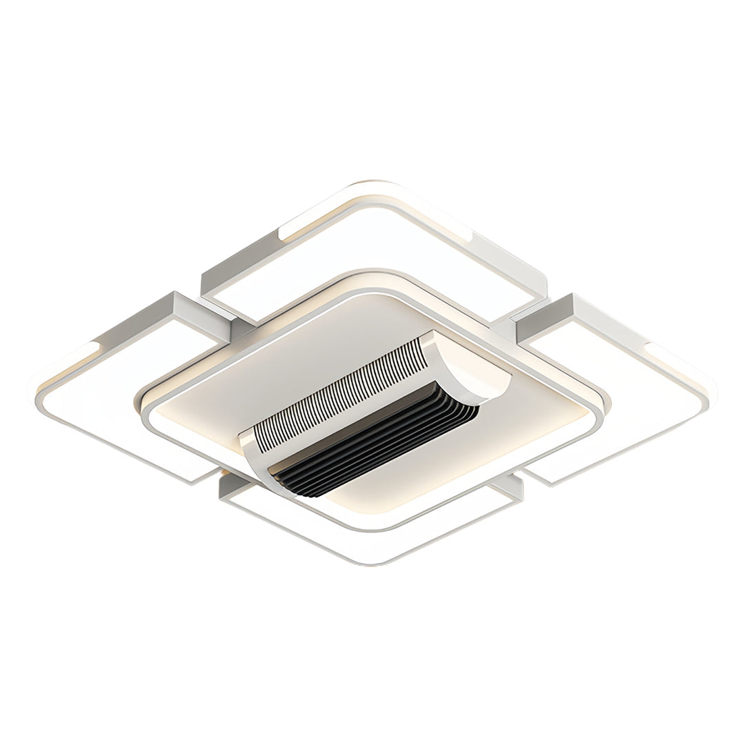 1. **WINSLOW AURORA AIRFLOW LAMP**  
   A modern bladeless ceiling fan featuring a full spectrum LED light, designed for optimal airflow and illumination.

2. **CAVENDISH LUMINAIRE CEILING FAN**  
   A sophisticated bladeless fan with integrated LED light
