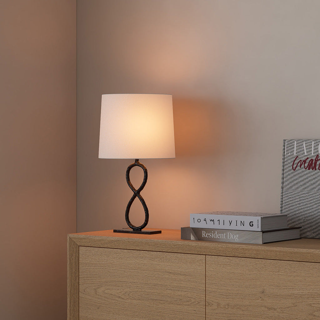 BRAMBLETON BRONZE FABRIC SHADE TABLE LAMP
