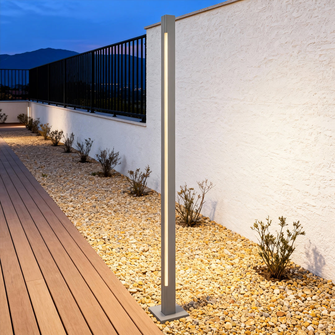 WINDSOR GARDEN LED PEDESTAL LANTERN, WATER-RESISTANT OUTDOOR LIGHTING