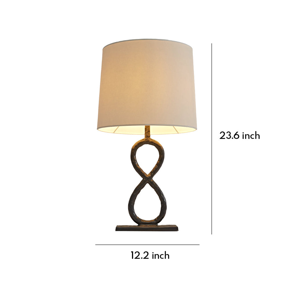 BRAMBLETON BRONZE FABRIC SHADE TABLE LAMP