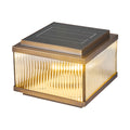 BRAMBLETON SQUARE COPPER OUTDOOR LANTERN WITH RIBBED GLASS