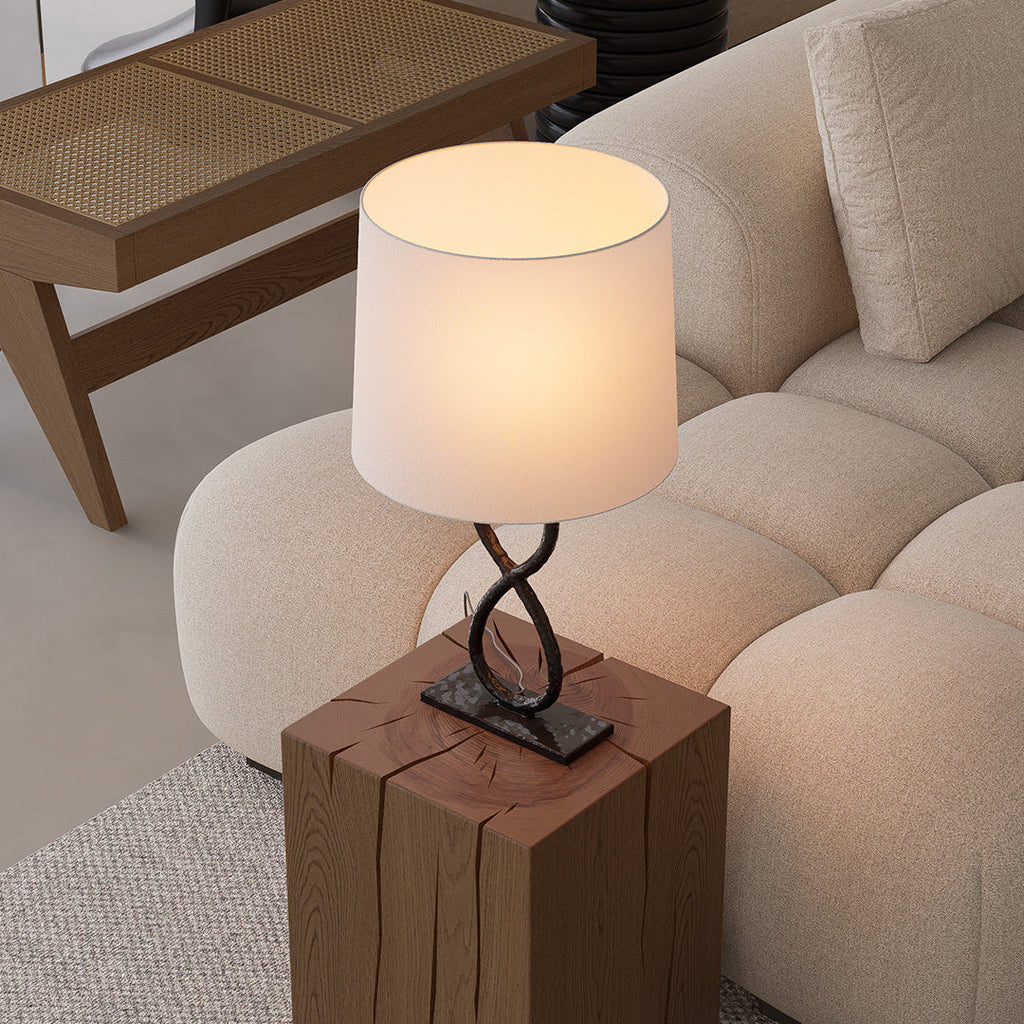 BRAMBLETON BRONZE FABRIC SHADE TABLE LAMP