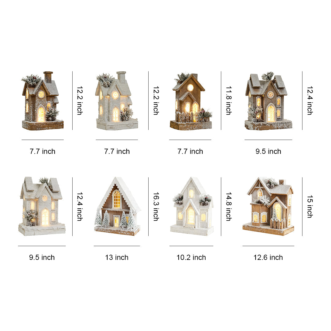 WINTERGLOW VILLAGE LUMINAIRE WITH SNOWY SCENE