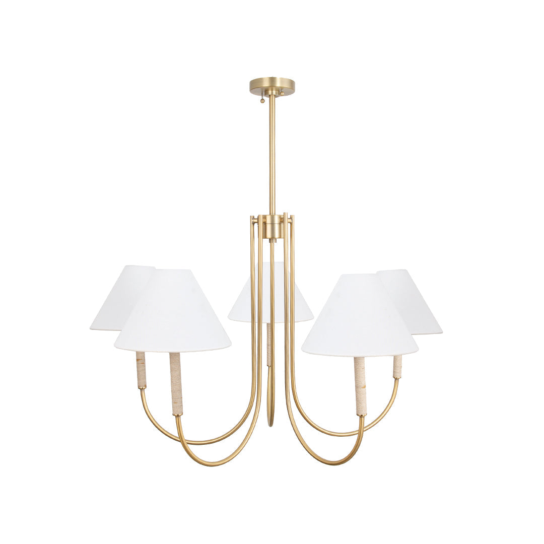 ALDERSON GOLDEN FABRIC DRAPED CEILING LUMINAIRE