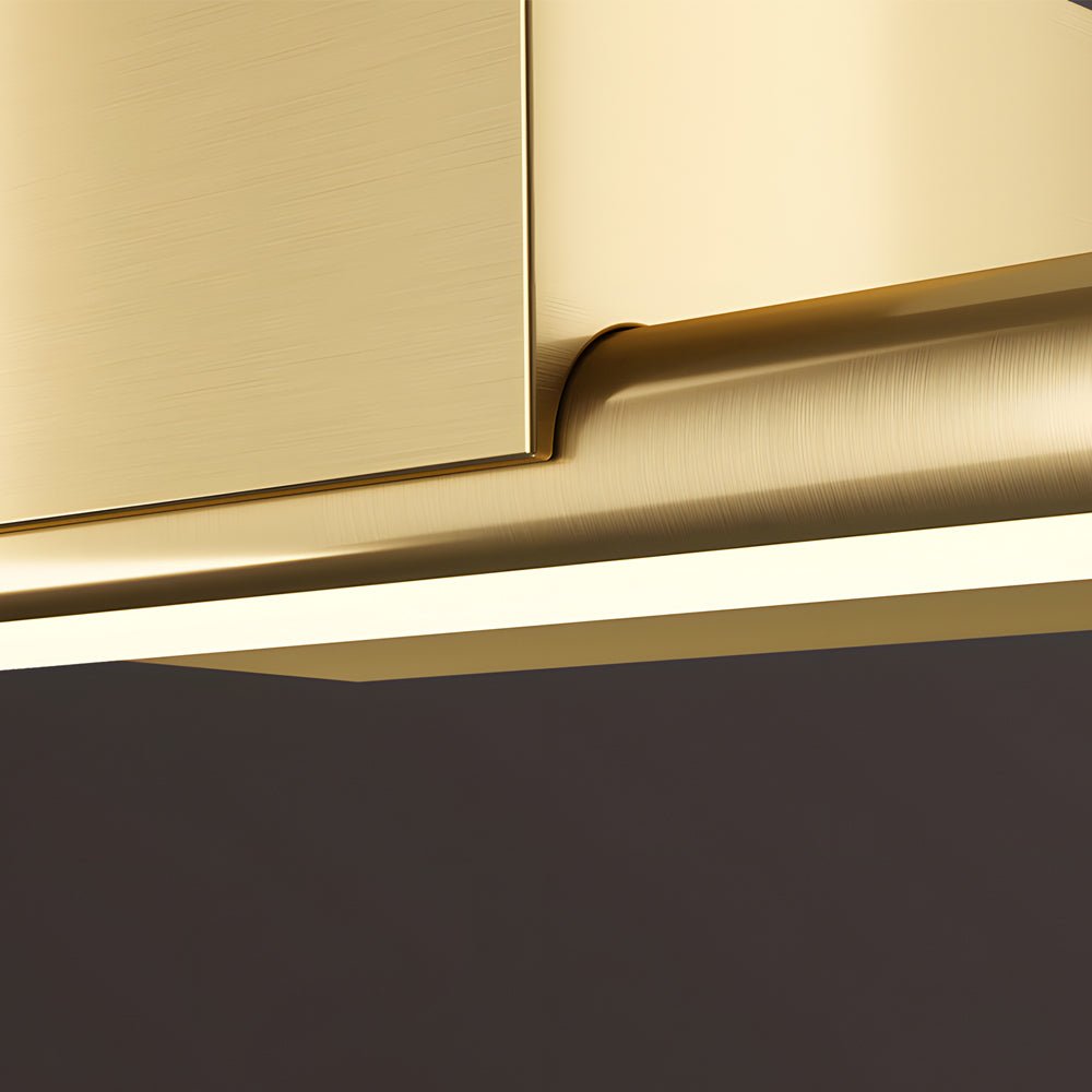 WINTERBOURNE BRUSHED BRASS RECTILINEAR VANITY ILLUMINATOR WITH SLEEK CYLINDRICAL FORM