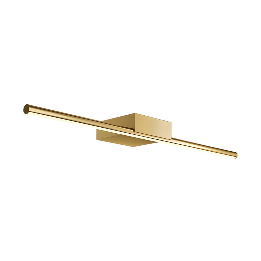 WINTERBOURNE BRUSHED BRASS RECTILINEAR VANITY ILLUMINATOR WITH SLEEK CYLINDRICAL FORM