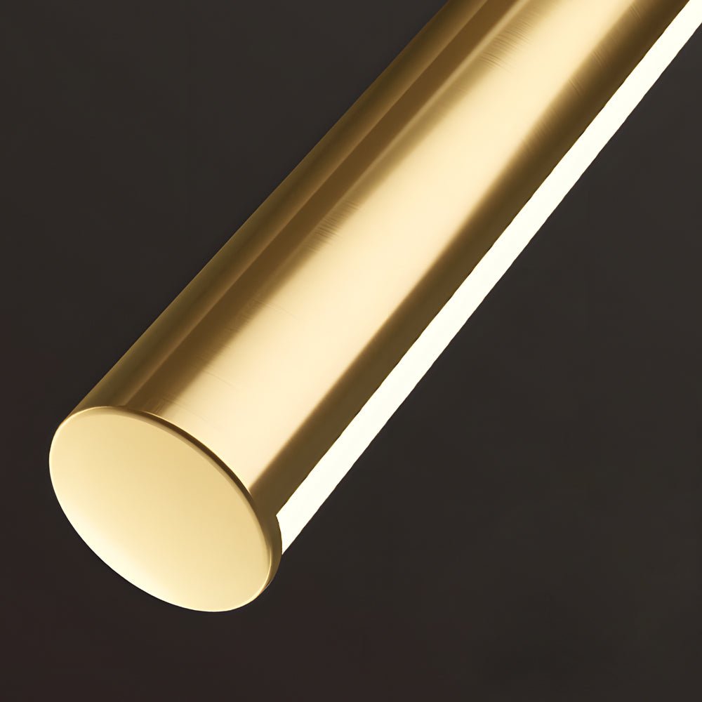 WINTERBOURNE BRUSHED BRASS RECTILINEAR VANITY ILLUMINATOR WITH SLEEK CYLINDRICAL FORM