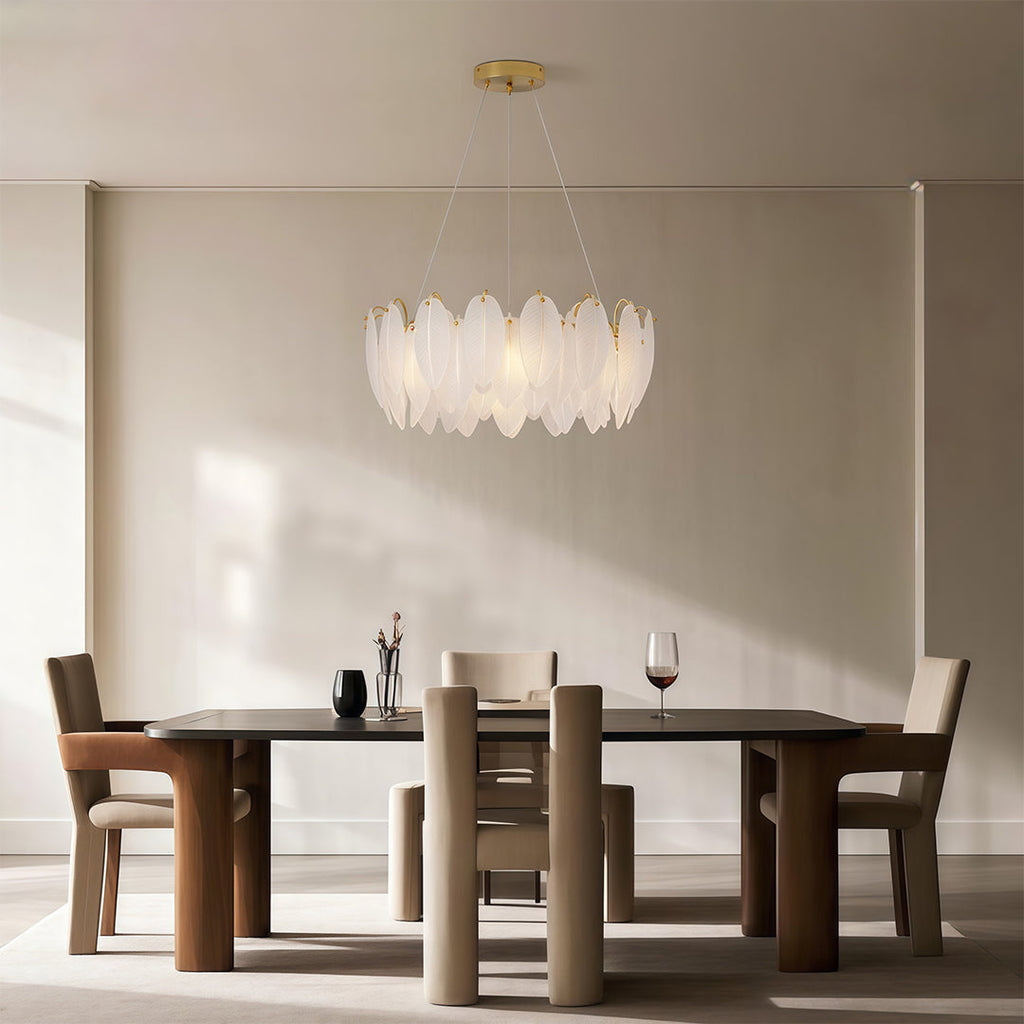 FELICITY FEATHERED GLASS CEILING LANTERN