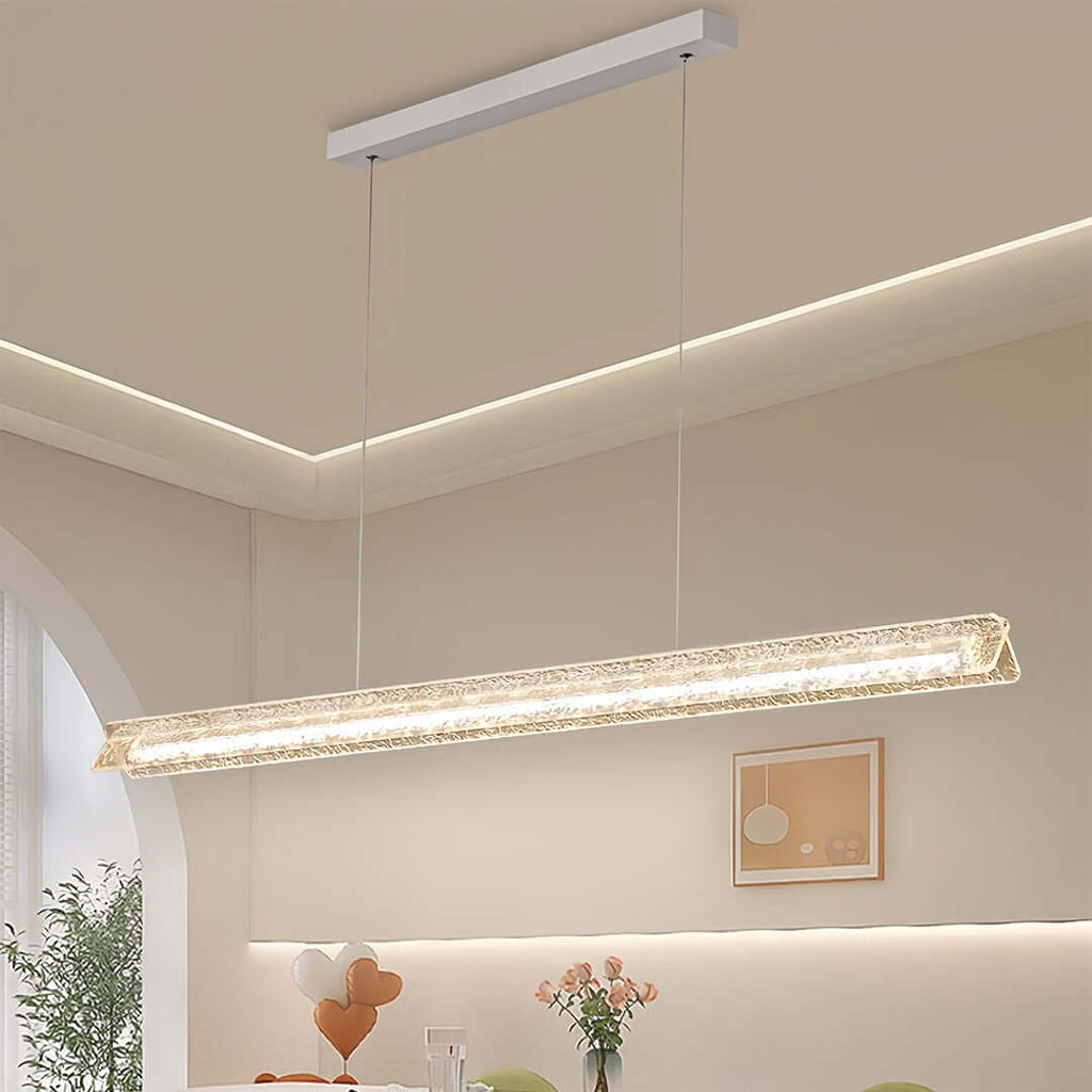 WINDSOR FROSTED ACRYLIC ISLAND PENDANT LIGHT