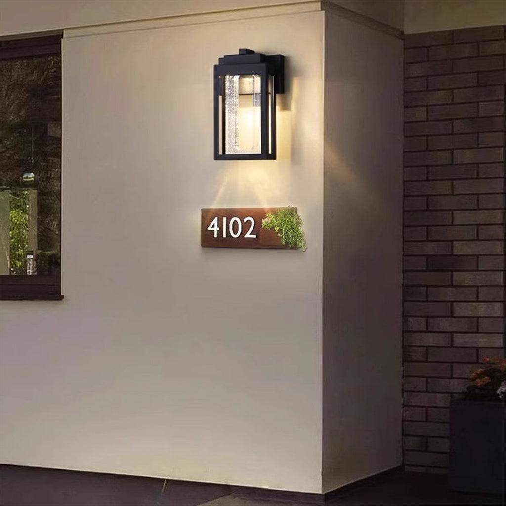 1. "WINDERMERE AQUA-BEAM OUTDOOR LANTERN"  
   - A waterproof fixture featuring a stunning crystal design that refracts light beautifully, perfect for illuminating garden paths and patios.

2. "HASTINGS CRYSTAL-CLAD WALL SCONCE"  
   - A weather-resistant