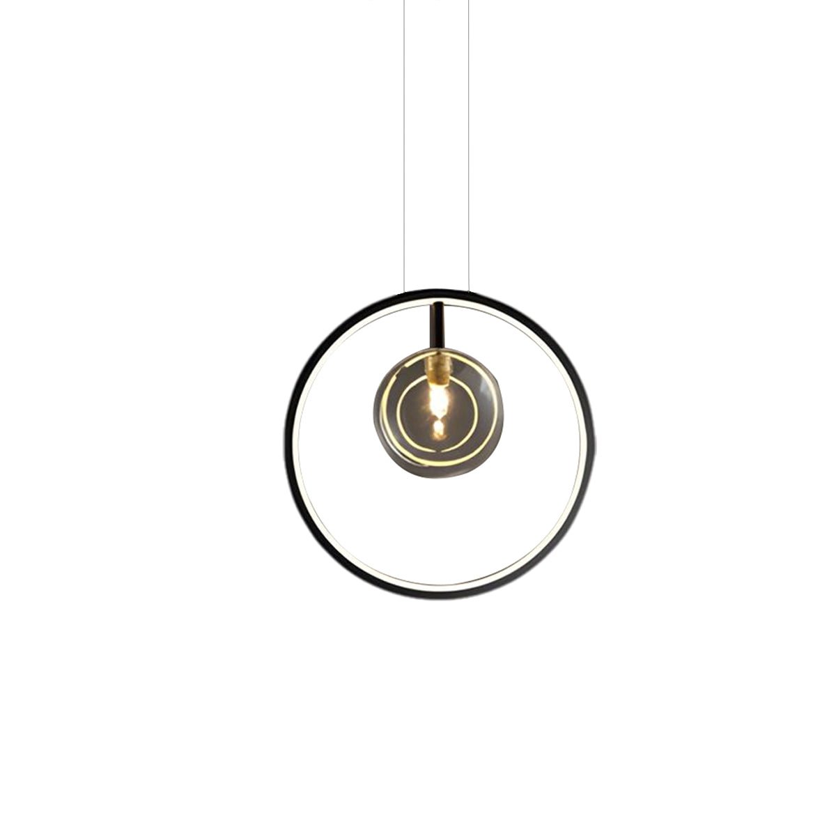 RAVENSDALE BUBBLE GLASS HANGING LAMP WITH LED ILLUMINATION FOR DINING SPACES