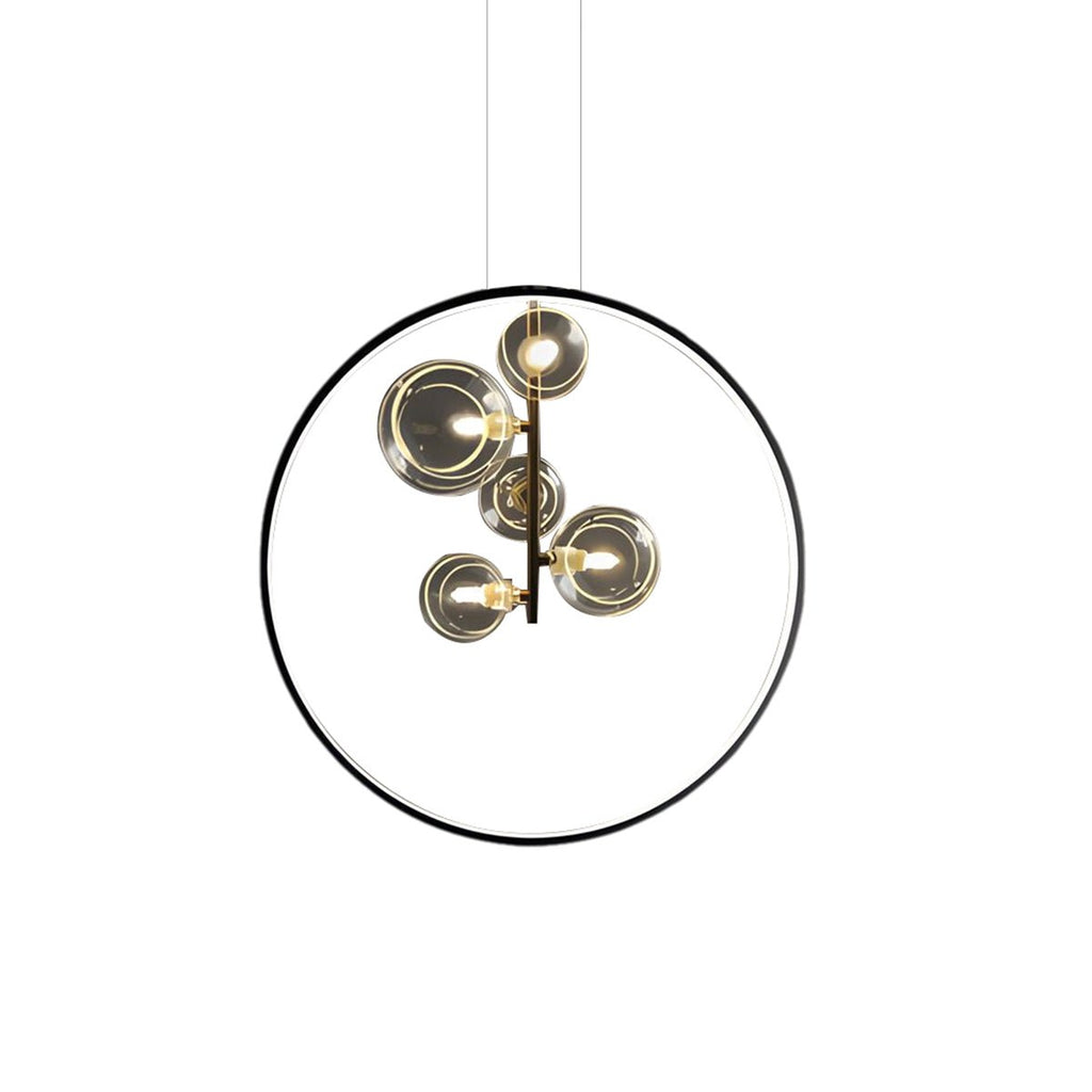 RAVENSDALE BUBBLE GLASS HANGING LAMP WITH LED ILLUMINATION FOR DINING SPACES