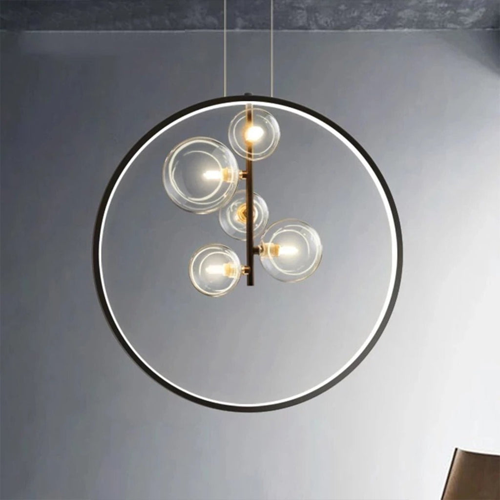 RAVENSDALE BUBBLE GLASS HANGING LAMP WITH LED ILLUMINATION FOR DINING SPACES