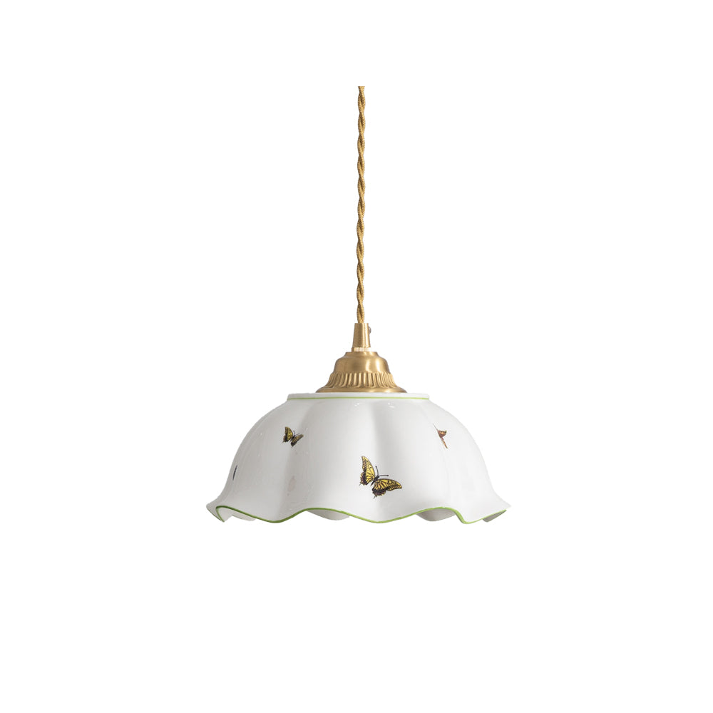 THISTLEWIND PORCELAIN BUTTERFLY HANGING LAMP