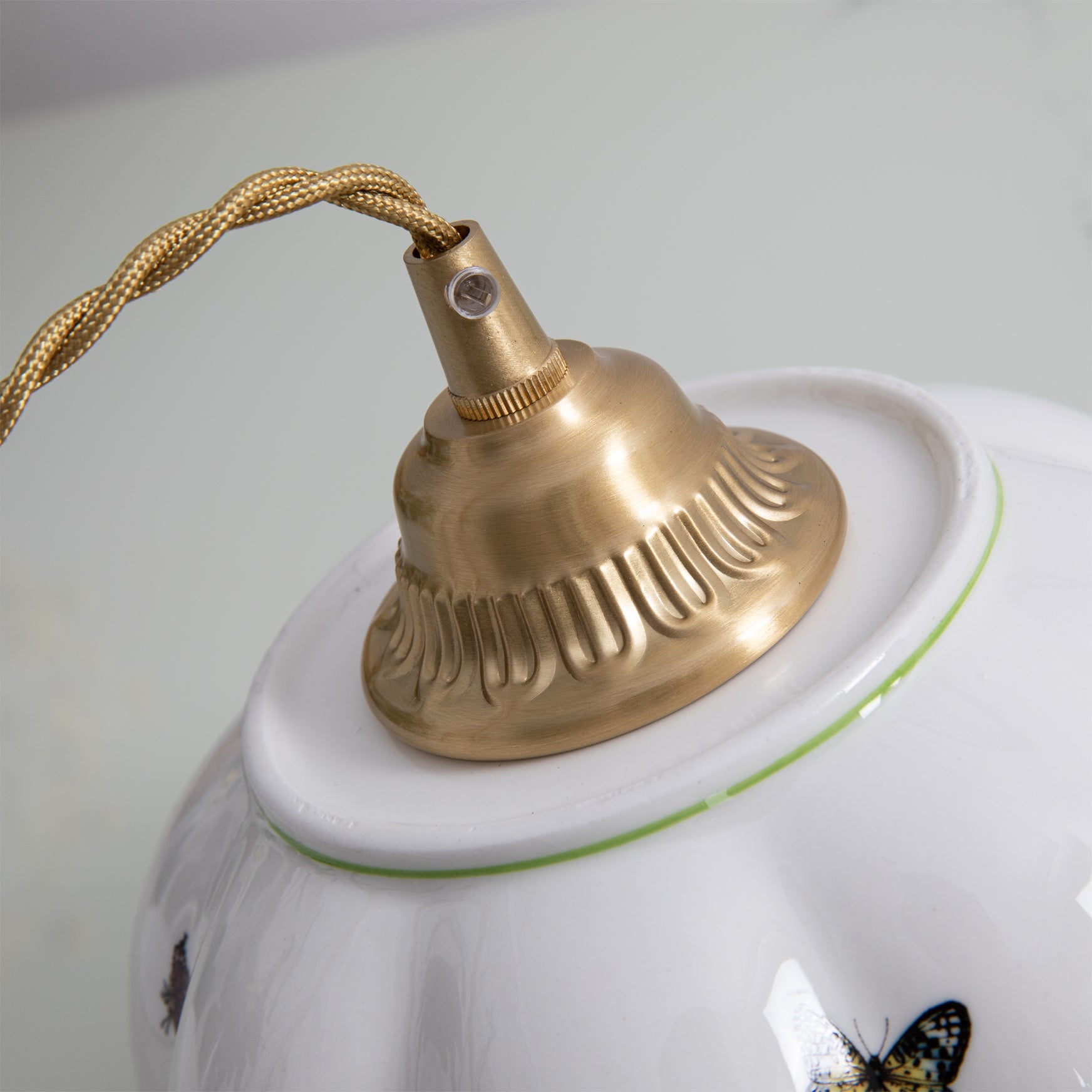 THISTLEWIND PORCELAIN BUTTERFLY HANGING LAMP
