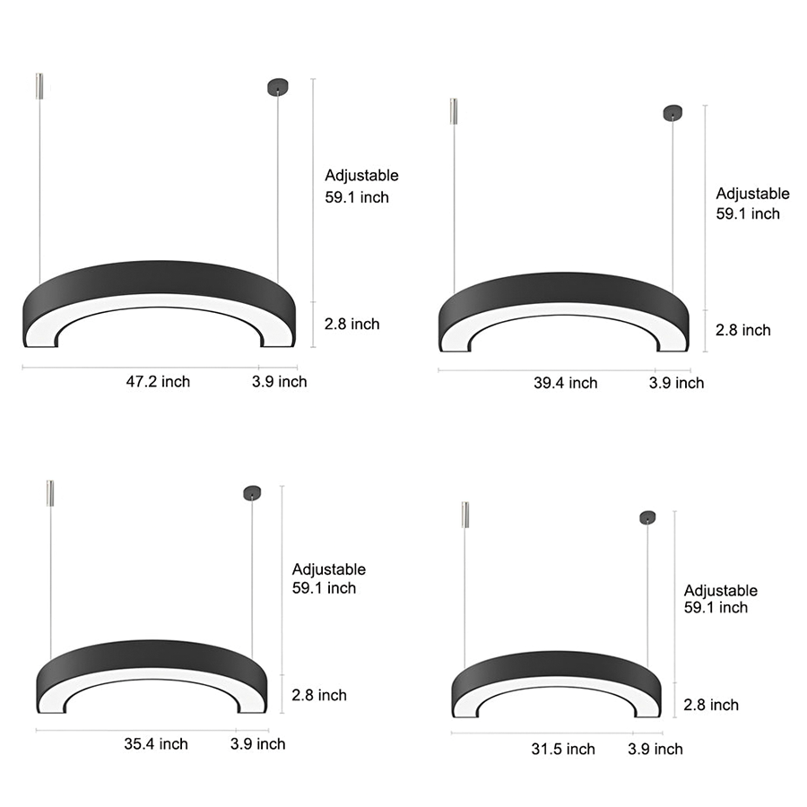 WINTHROP CURVED LINEAR PENDANT ILLUMINATOR