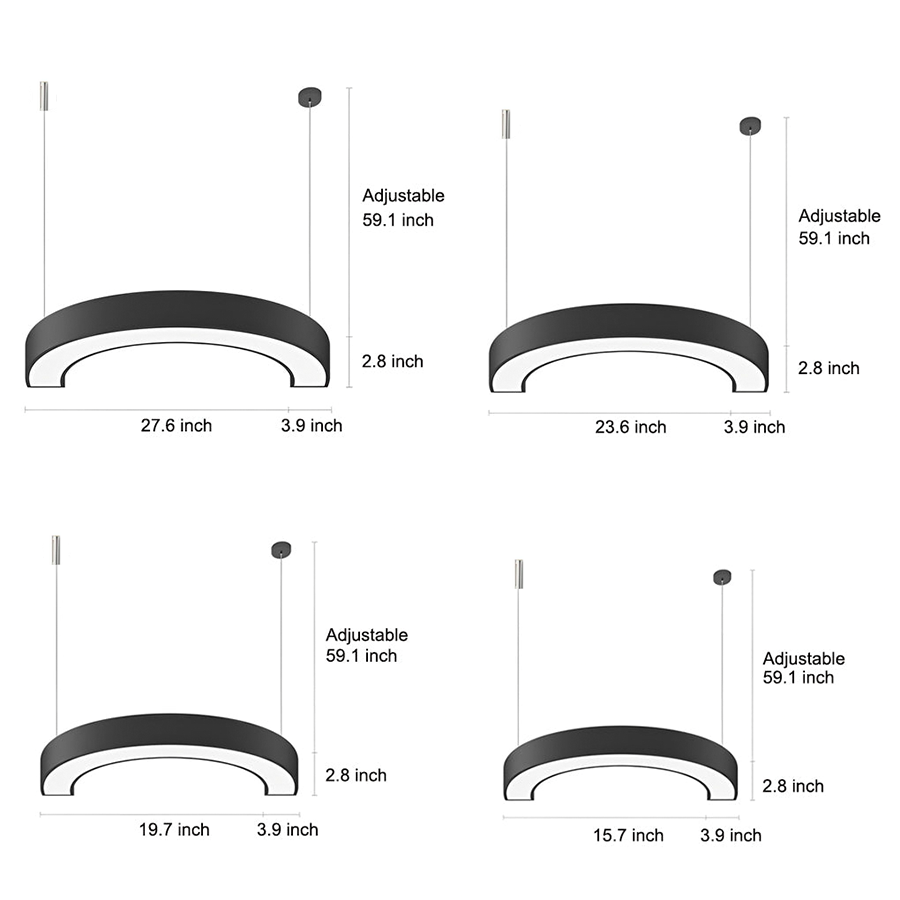 WINTHROP CURVED LINEAR PENDANT ILLUMINATOR