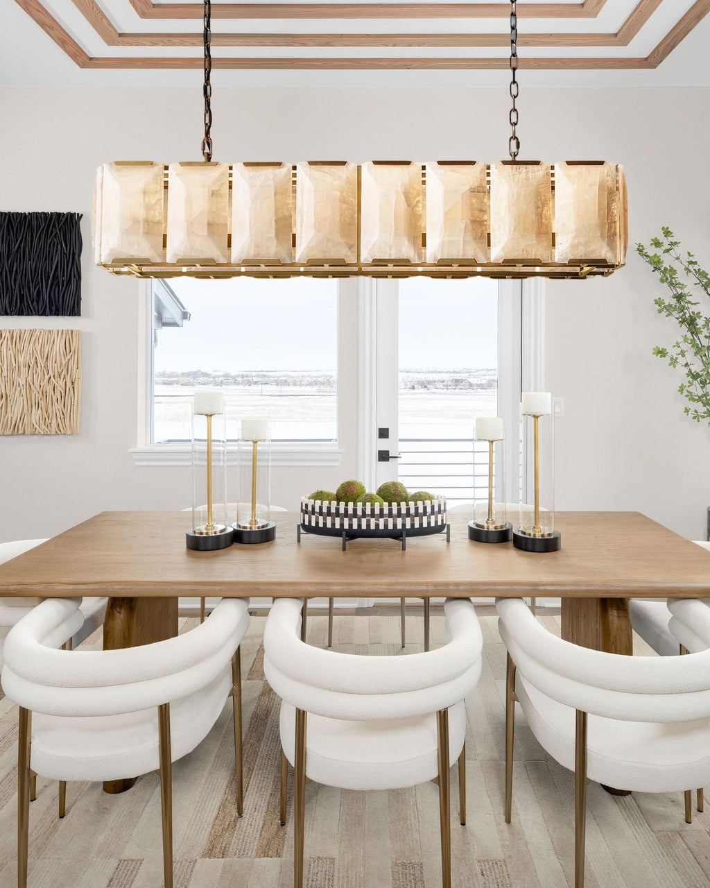 VILLENEUVE CALCITE RECTANGULAR CEILING LUMINAIRE