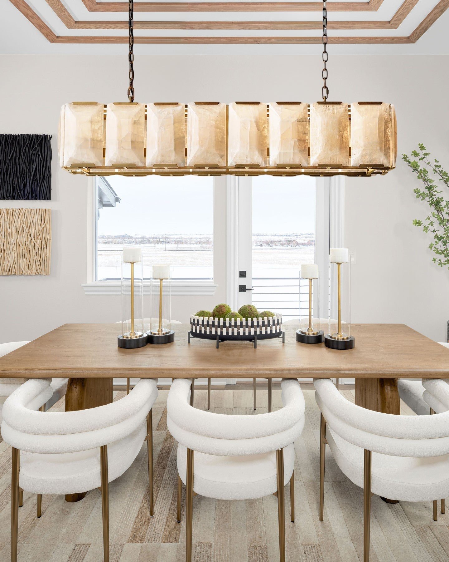 VILLENEUVE CALCITE RECTANGULAR CEILING LUMINAIRE
