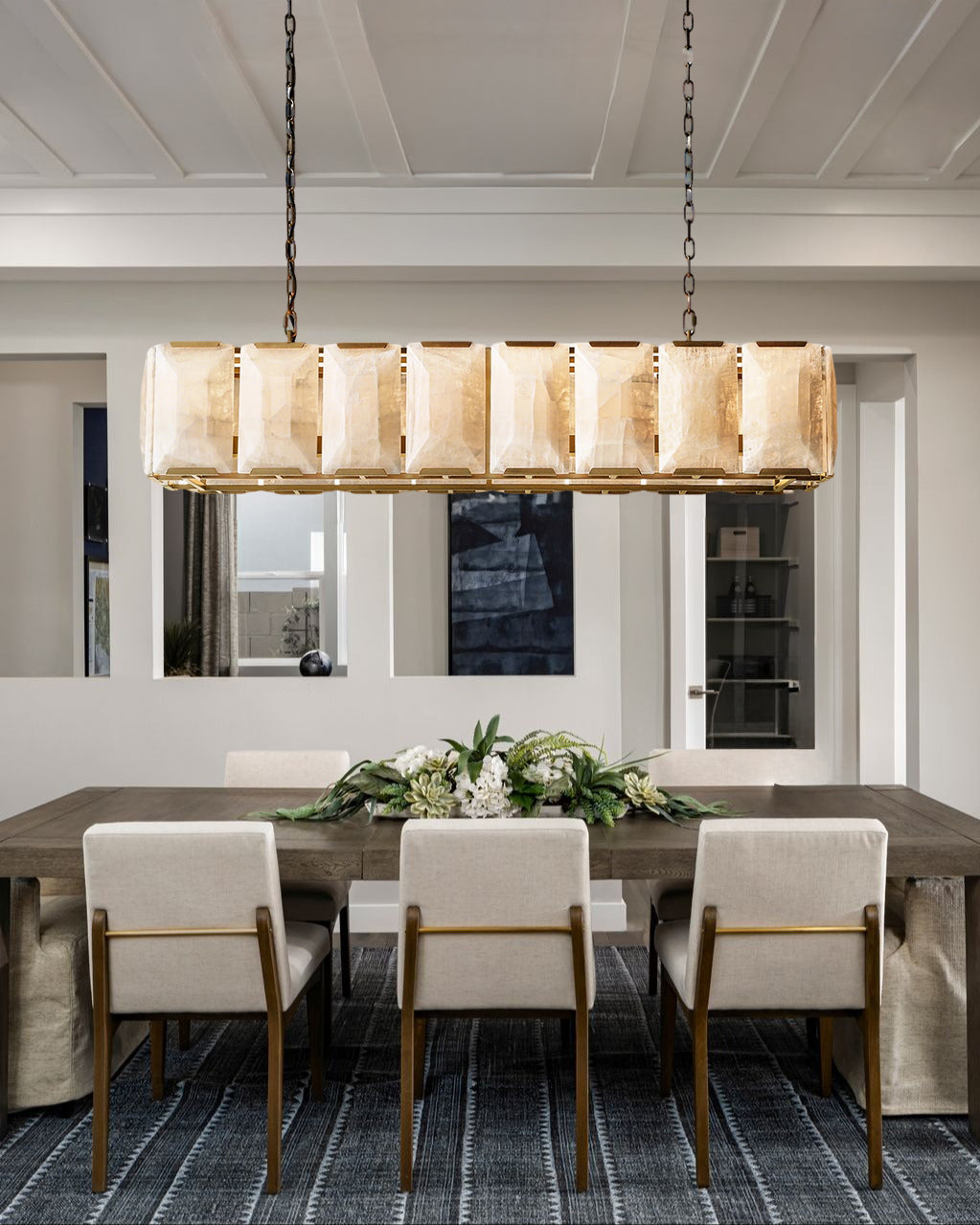 VILLENEUVE CALCITE RECTANGULAR CEILING LUMINAIRE