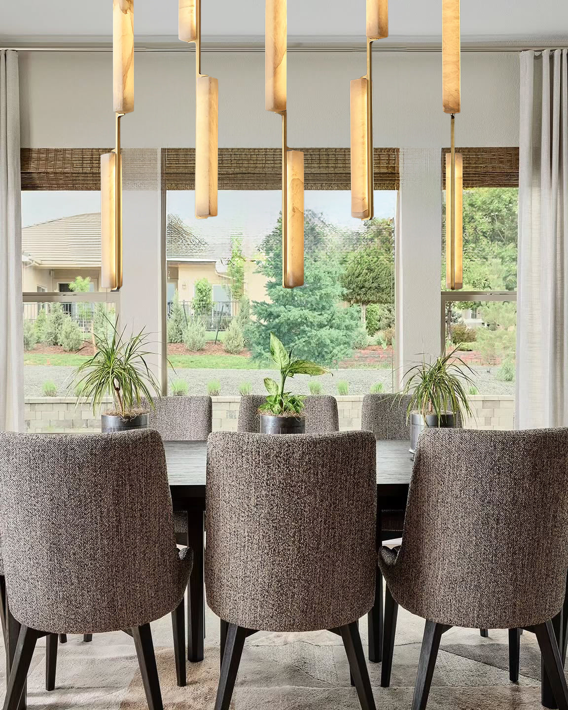 VALLIS MARBLE STRIPED CEILING LANTERN