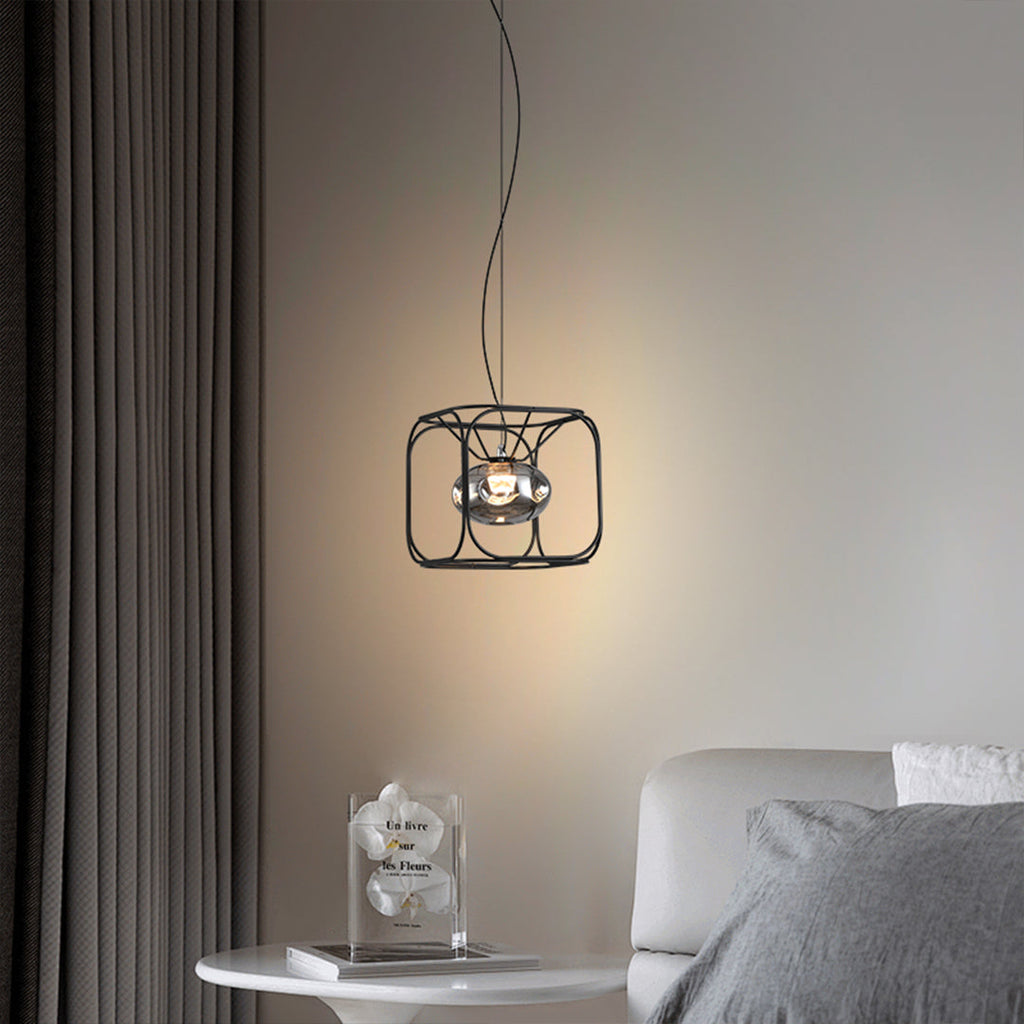 RAVENWOOD GEOMETRIC CAGE LED HANGING LANTERN