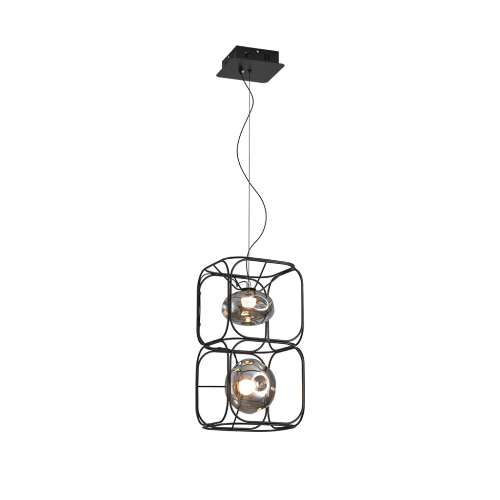 RAVENWOOD GEOMETRIC CAGE LED HANGING LANTERN