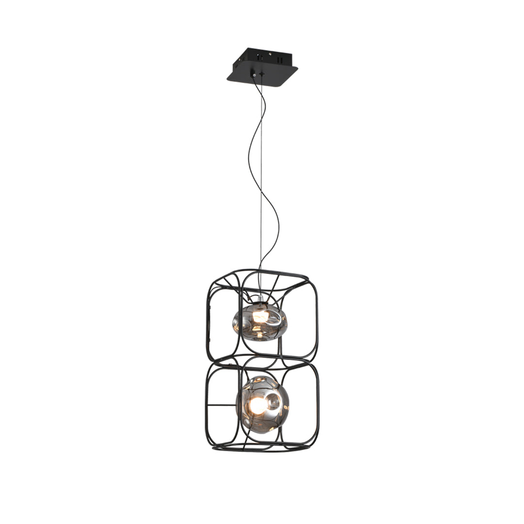 RAVENWOOD GEOMETRIC CAGE LED HANGING LANTERN