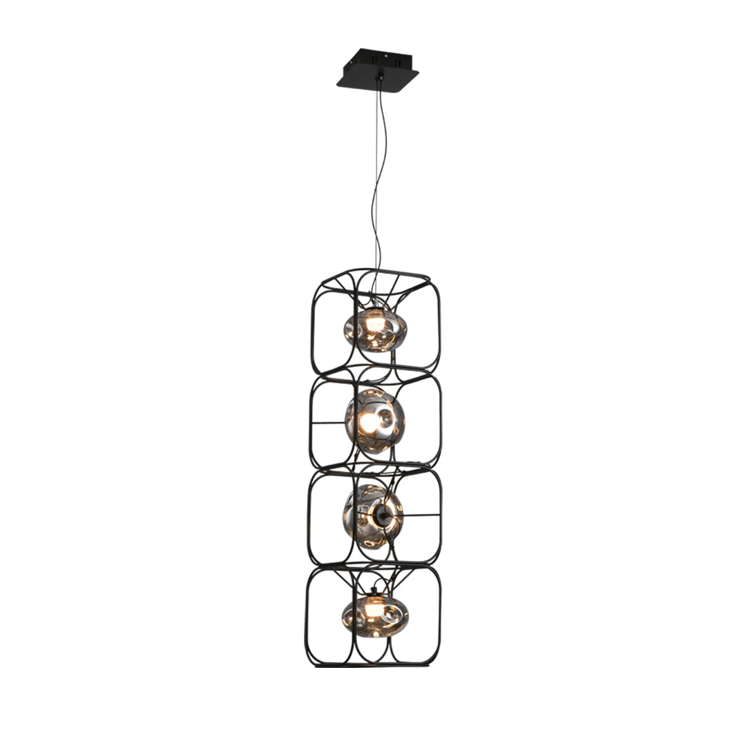 RAVENWOOD GEOMETRIC CAGE LED HANGING LANTERN