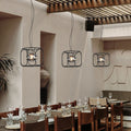 RAVENWOOD GEOMETRIC CAGE LED HANGING LANTERN