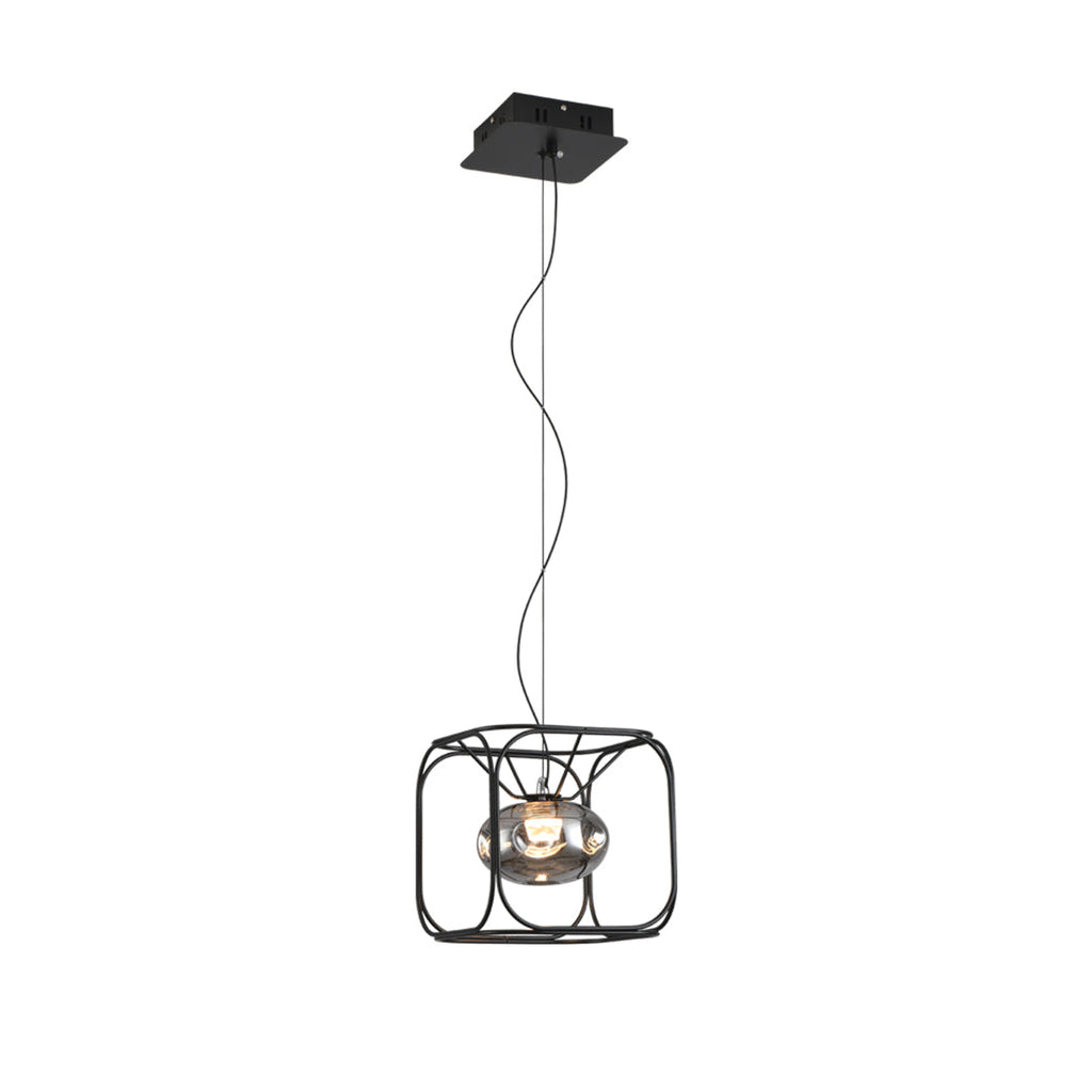 RAVENWOOD GEOMETRIC CAGE LED HANGING LANTERN