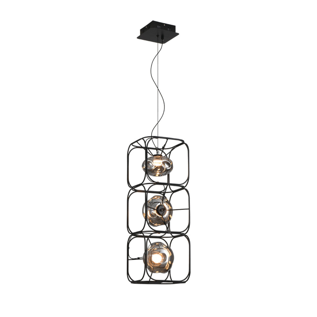 RAVENWOOD GEOMETRIC CAGE LED HANGING LANTERN