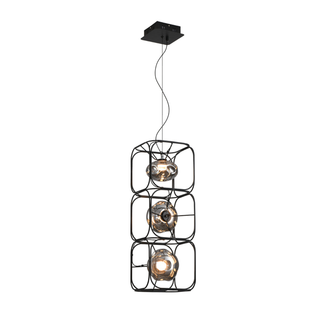 RAVENWOOD GEOMETRIC CAGE LED HANGING LANTERN