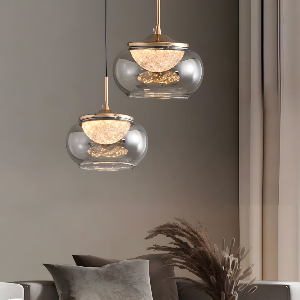 WINTERBOURNE TRIPLE-TIERED GLASS PENDANT LUMINAIRE