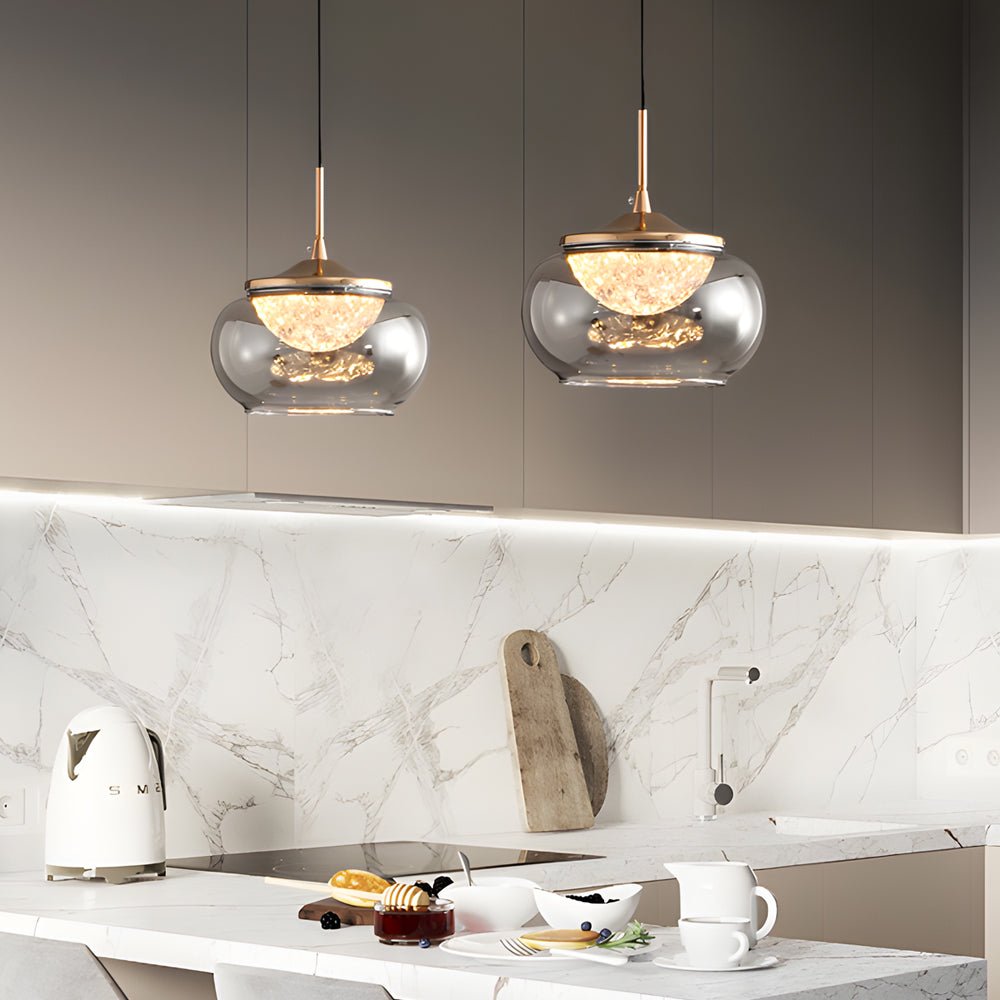 WINTERBOURNE TRIPLE-TIERED GLASS PENDANT LUMINAIRE