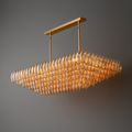 VALERIA SMOKED CRYSTAL MULTI-TIERED LIGHTING FIXTURE