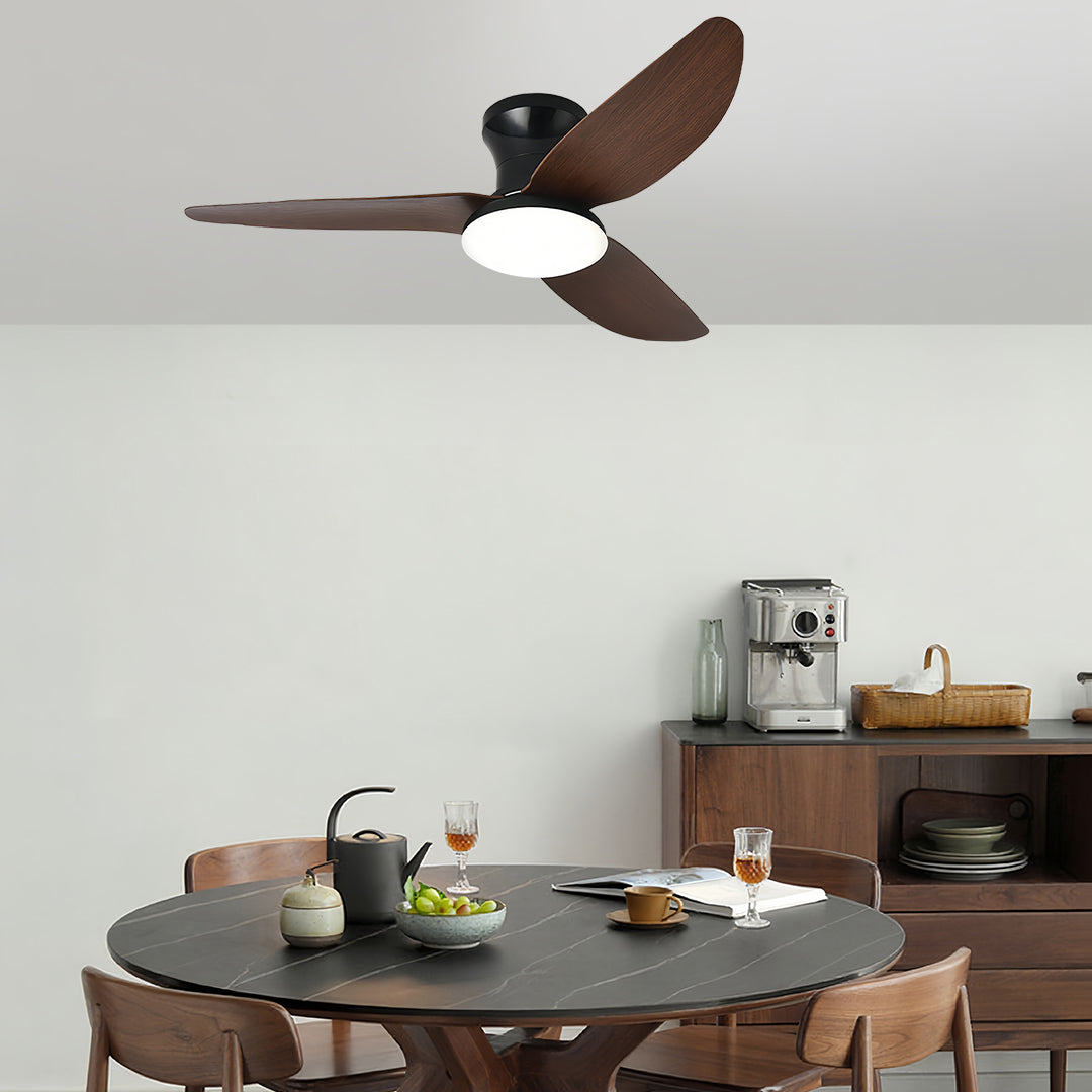 WINDSOR WHISPER 3-BLADE CEILING FAN WITH DIMMABLE LIGHT AND REMOTE CONTROL