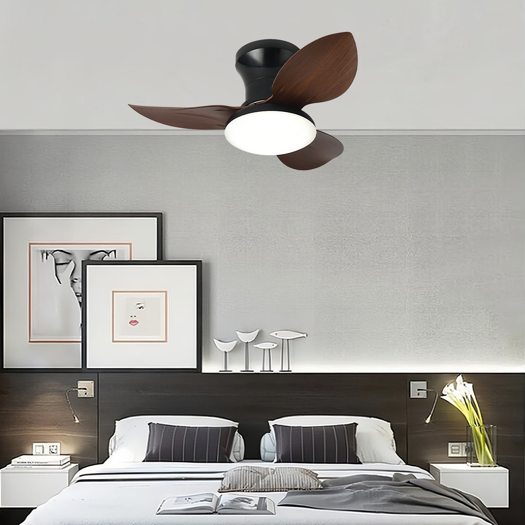 WINDSOR WHISPER 3-BLADE CEILING FAN WITH DIMMABLE LIGHT AND REMOTE CONTROL