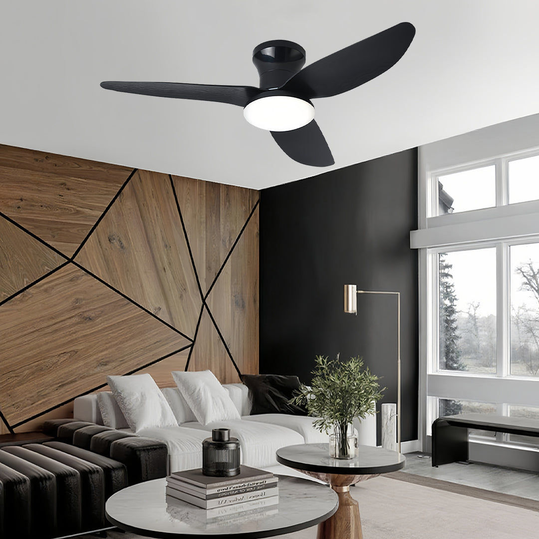 WINDSOR WHISPER 3-BLADE CEILING FAN WITH DIMMABLE LIGHT AND REMOTE CONTROL