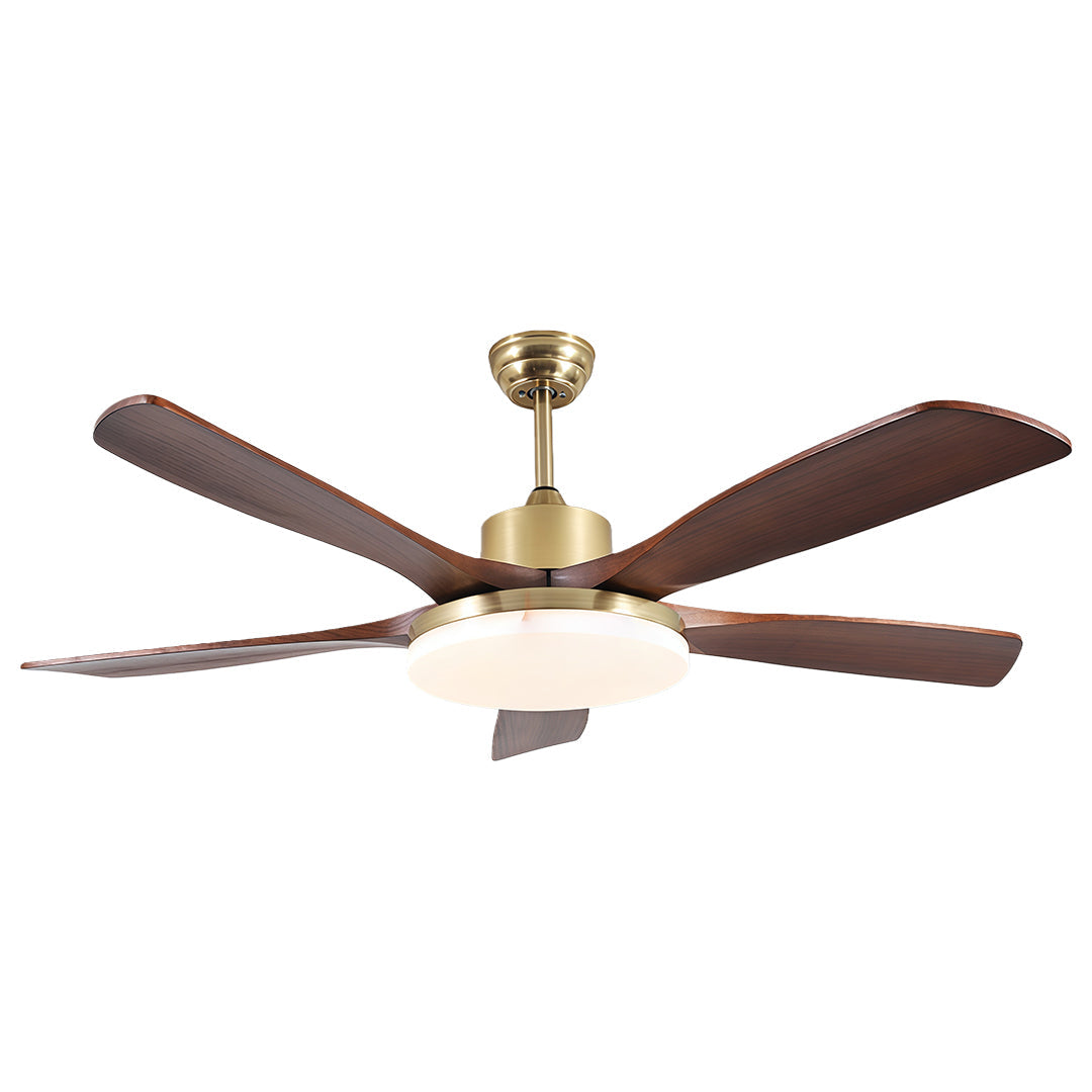 WHITGIFT WOODEN TRIO CEILING LIGHT FAN WITH REMOTE
