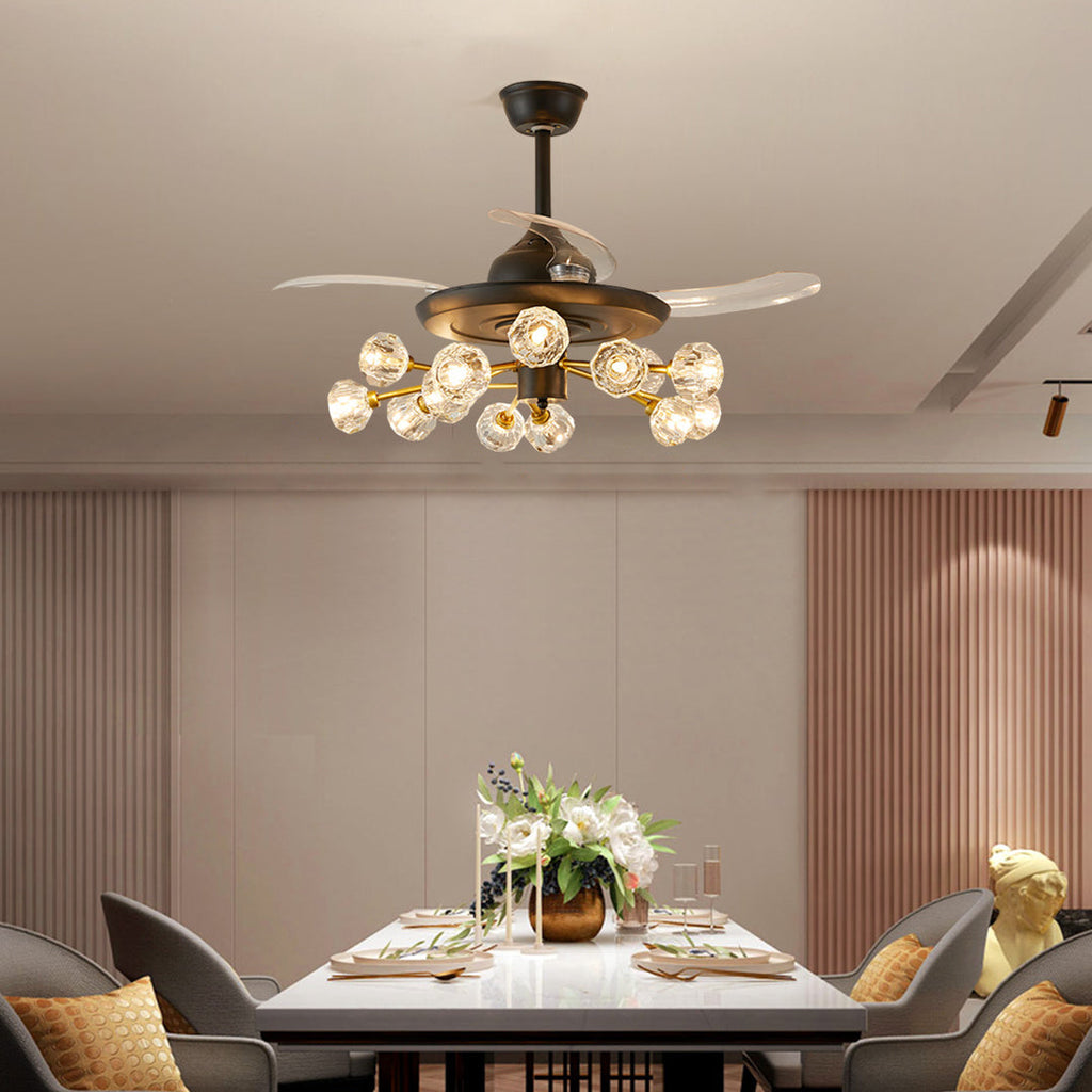 FENWICK CRYSTAL LUMINAIRE CEILING FAN