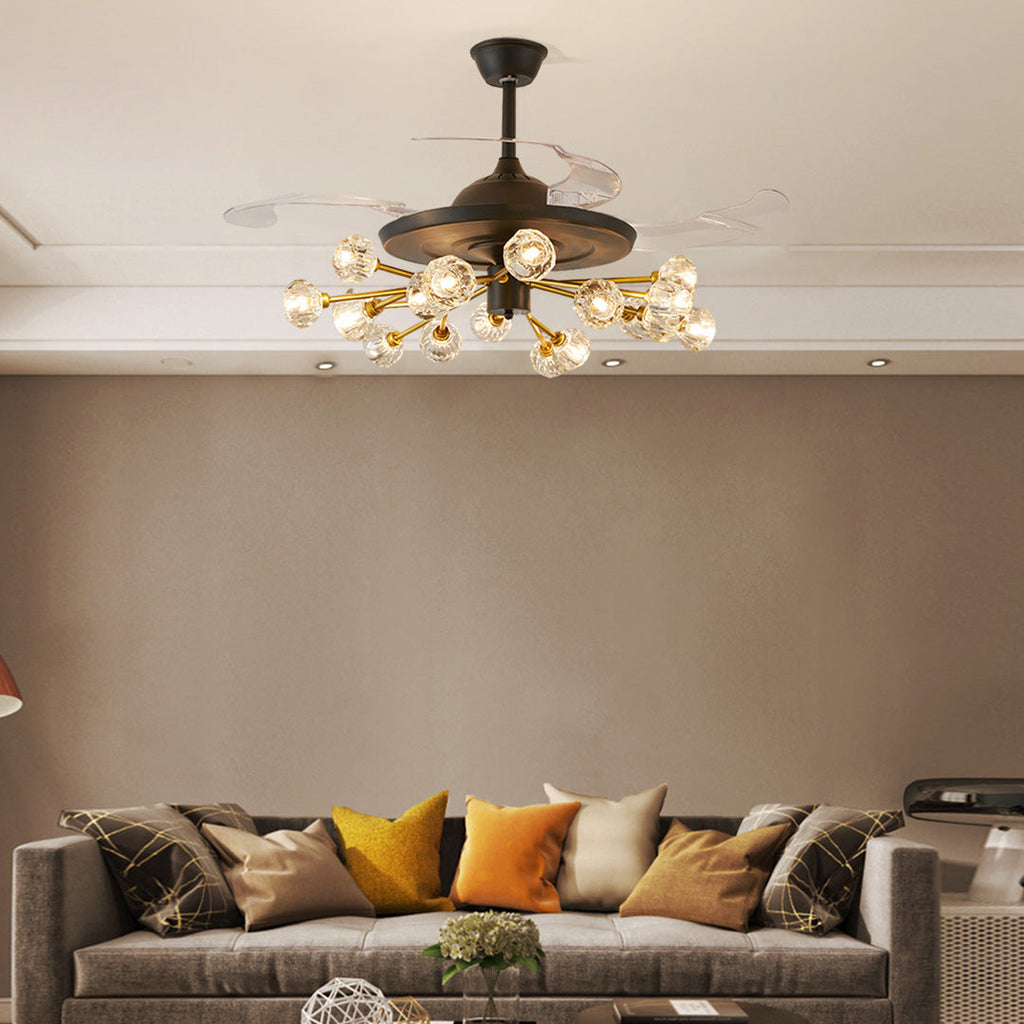 FENWICK CRYSTAL LUMINAIRE CEILING FAN