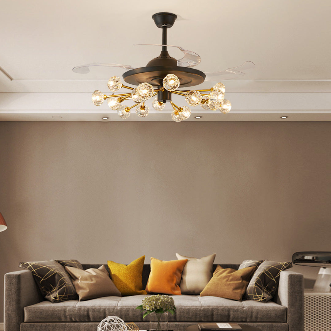 FENWICK CRYSTAL LUMINAIRE CEILING FAN