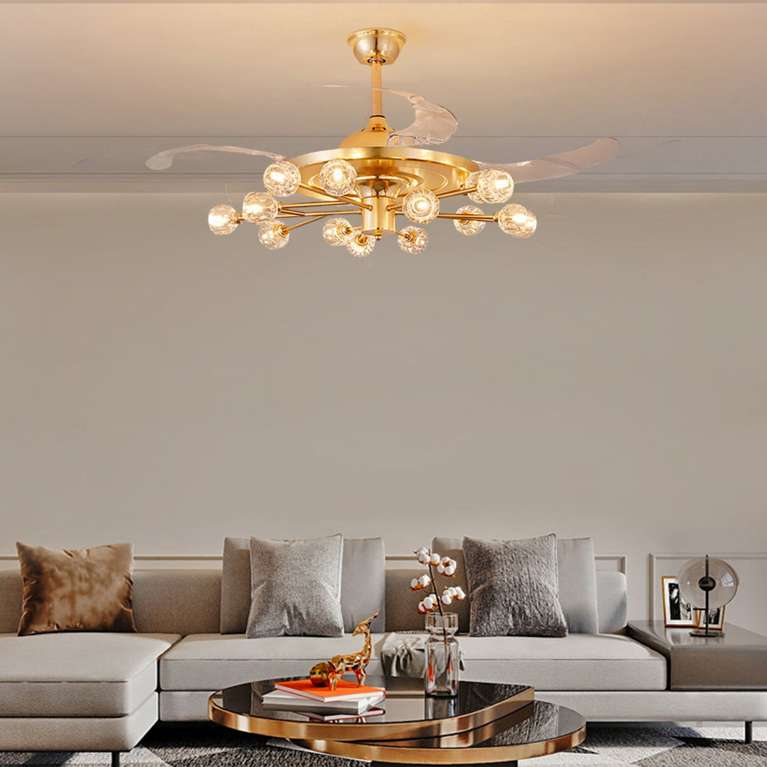 FENWICK CRYSTAL LUMINAIRE CEILING FAN