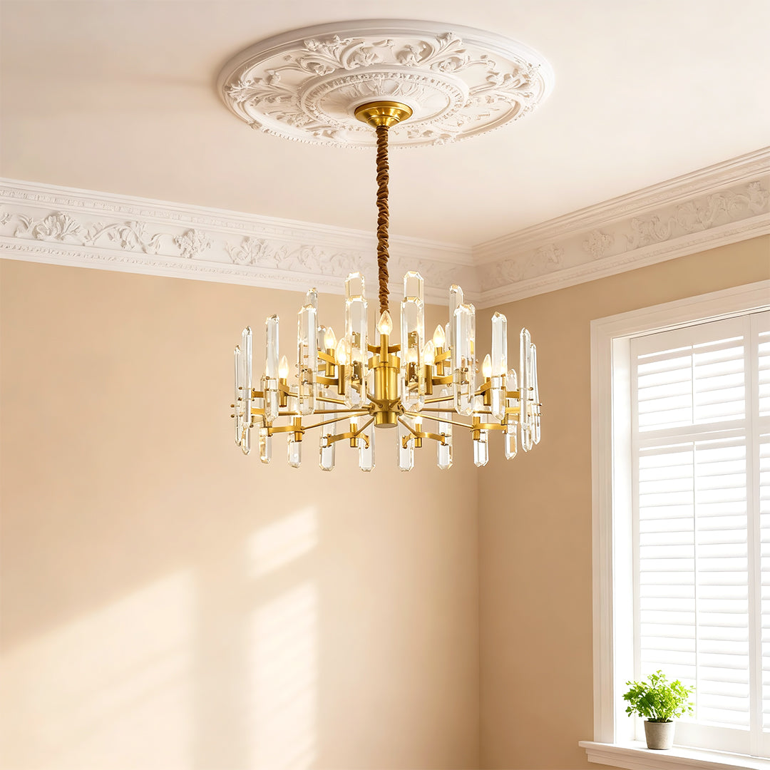 WINDSOR GLASS & BRASS CEILING LANTERN