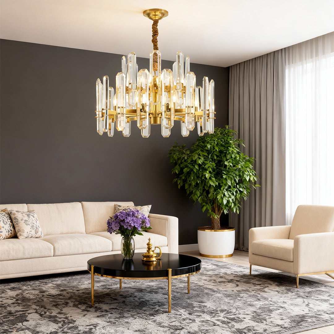 WINDSOR GLASS & BRASS CEILING LANTERN