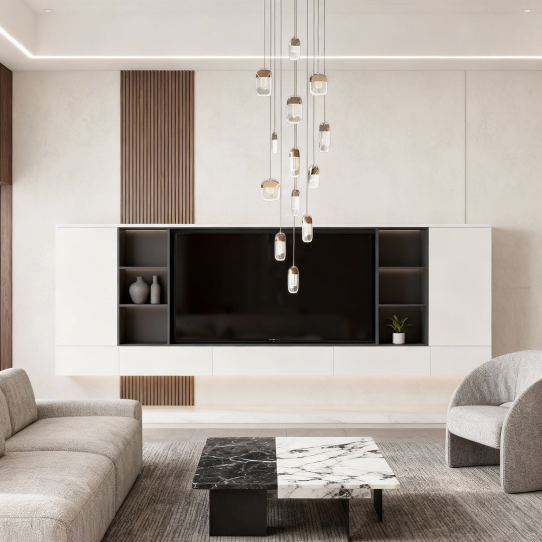 WINDSOR CRYSTAL DRAPED STAIRCASE CHANDELIER