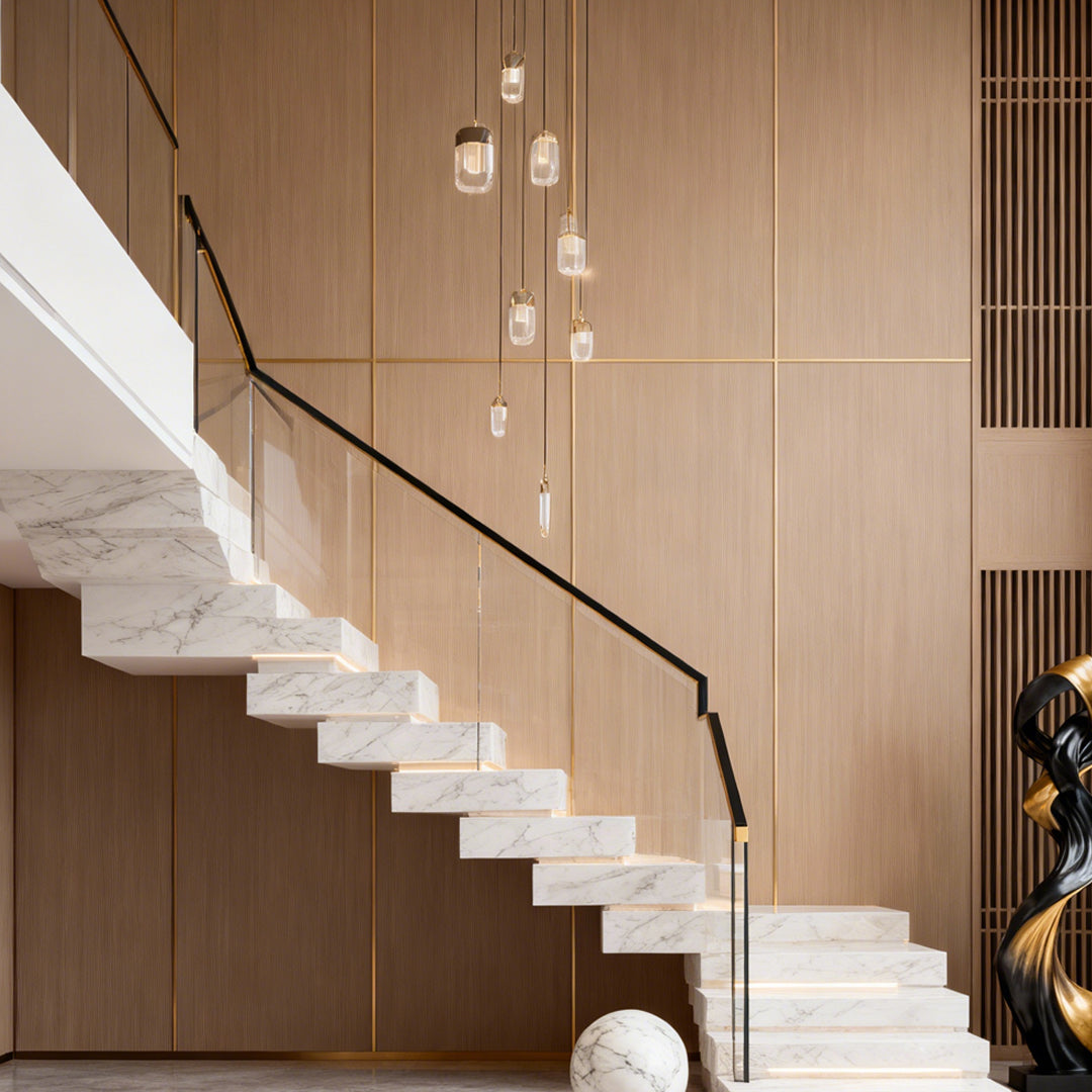 WINDSOR CRYSTAL DRAPED STAIRCASE CHANDELIER